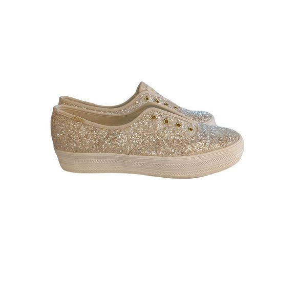 Keds Shoes - Keds x Kate Spade |  New York Champion |  White Glitter Sneakers Women's size 9